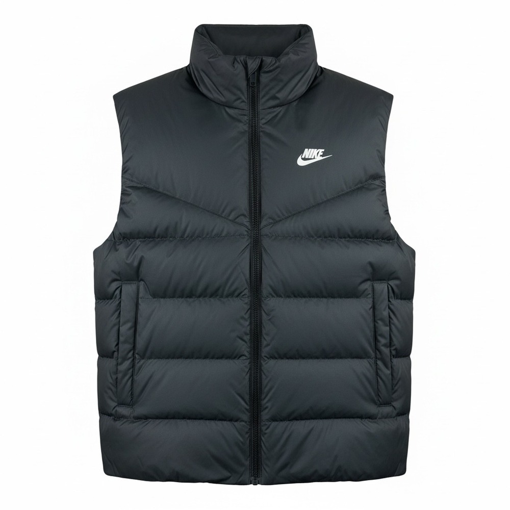 Nike Womens Therma-FIT Duck Down Puffer Vest Black Size Medium